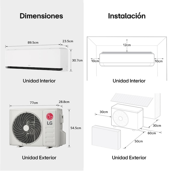 LG DualCool® 12M: Aire Acondicionado A+++/A++, Control Consumo Futuro, WIFI, MAGNA12M.SET